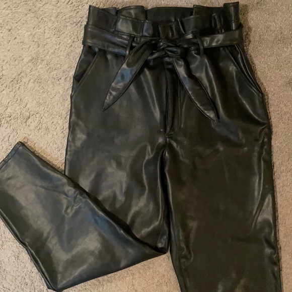 Abercrombie & Fitch Pants - A&F Faux Leather Paper Bag Pants - L